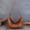Leisure Tote Bag Genuine Leather Women's Large Bag Soft Cowhide Large Capacity Shoulder Crossbody Bag