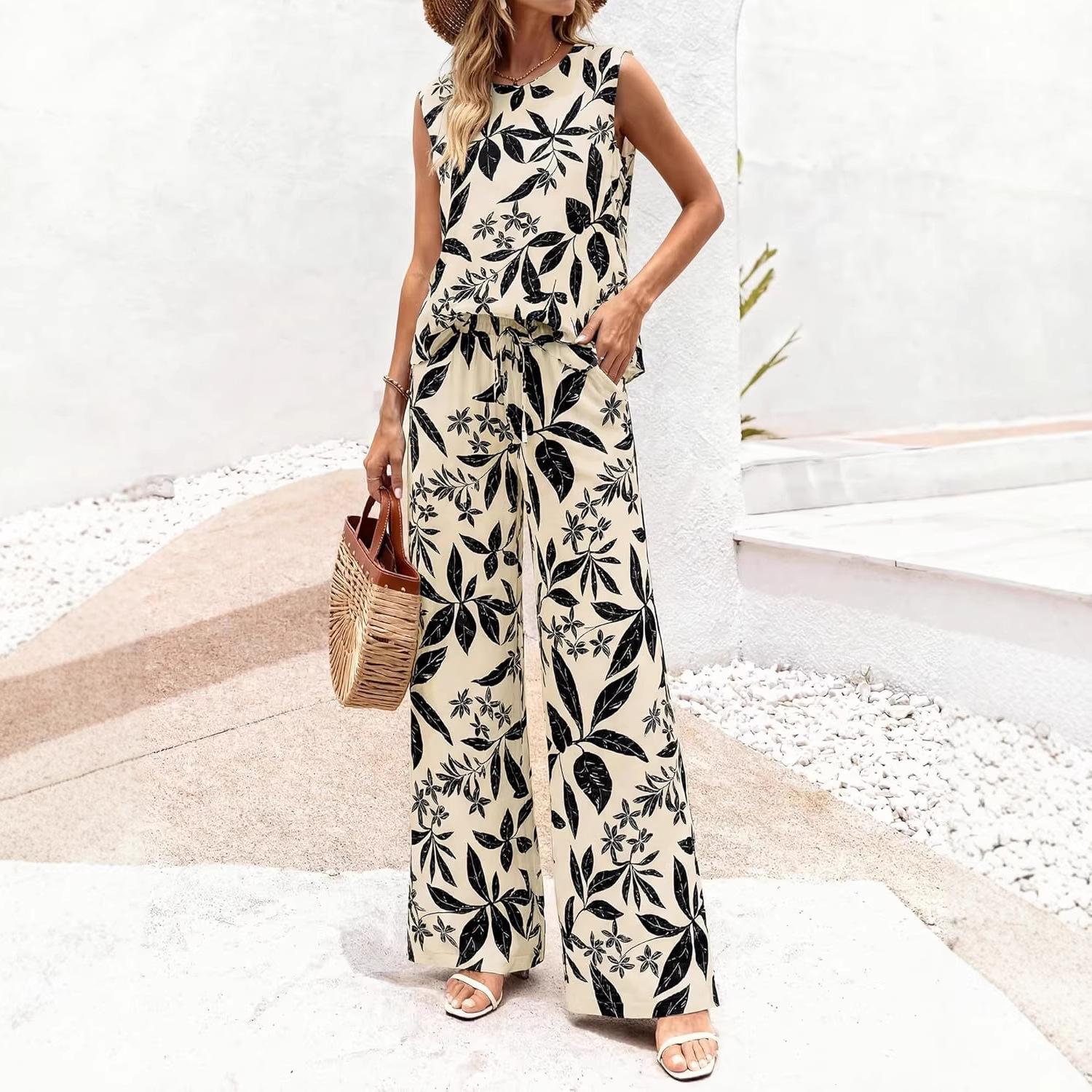 Cross-border Europe, America, Amazon Independent Station 2026 casual suit women s summer two-piece suit S