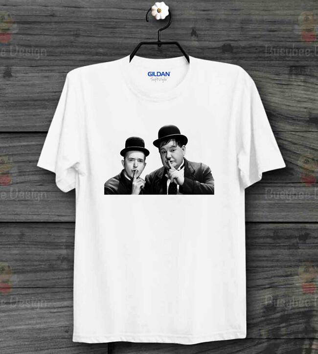 

Laurel And Hardy Funny Shh Comedy Cool Vintage Unisex T Shirt B522 S