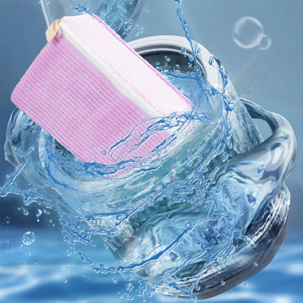 Zipper Closure Shoe Washing Bag Fluffy Chenille Shoes Cleaning Bag Durable Laundry Bag  Household