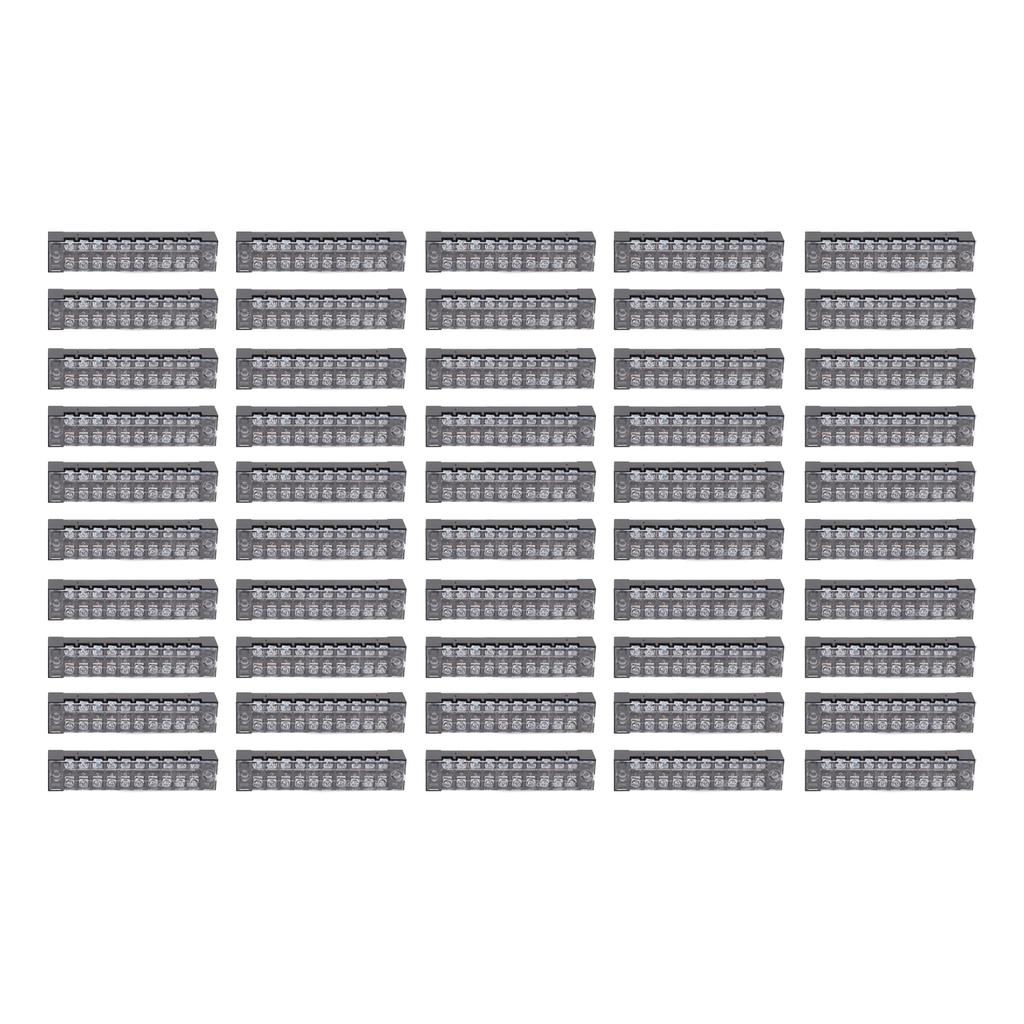 50pcs Terminal Block Stable Reliable Electrical Conductivity Compact Convenient Wire Connector for Factories 5A 600V
