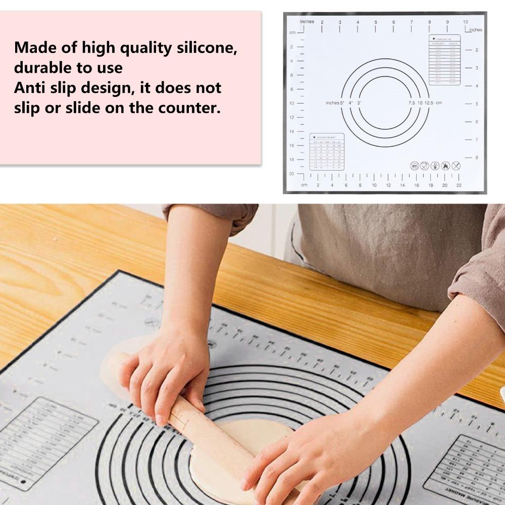 Fiberglass Dough Rolling Mat Food Grade Silicone Heat Resistant Baking Mat  Home Kitchen чёрный
