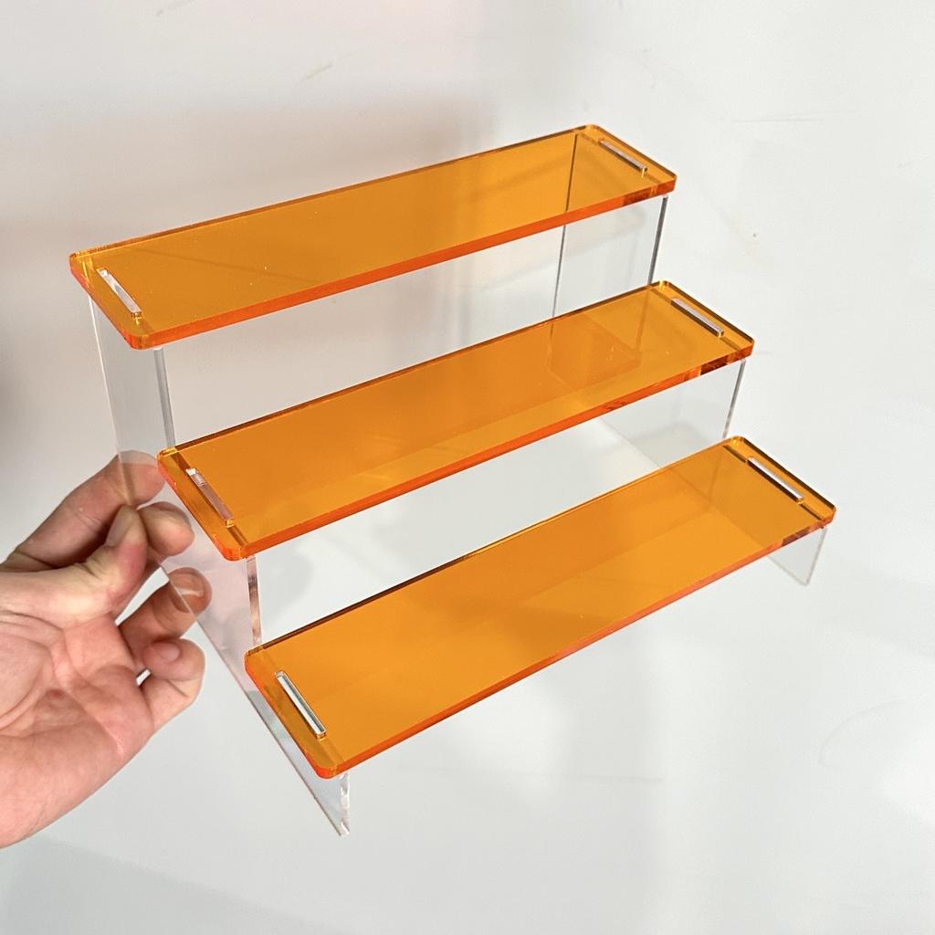 3 Layer Acrylic Color Display Shelf Toy Manual Blind Box Storage Shelf Lipstick Cosmetics Perfume Creative Shelf Storage Box Cupcake Organizer Rack