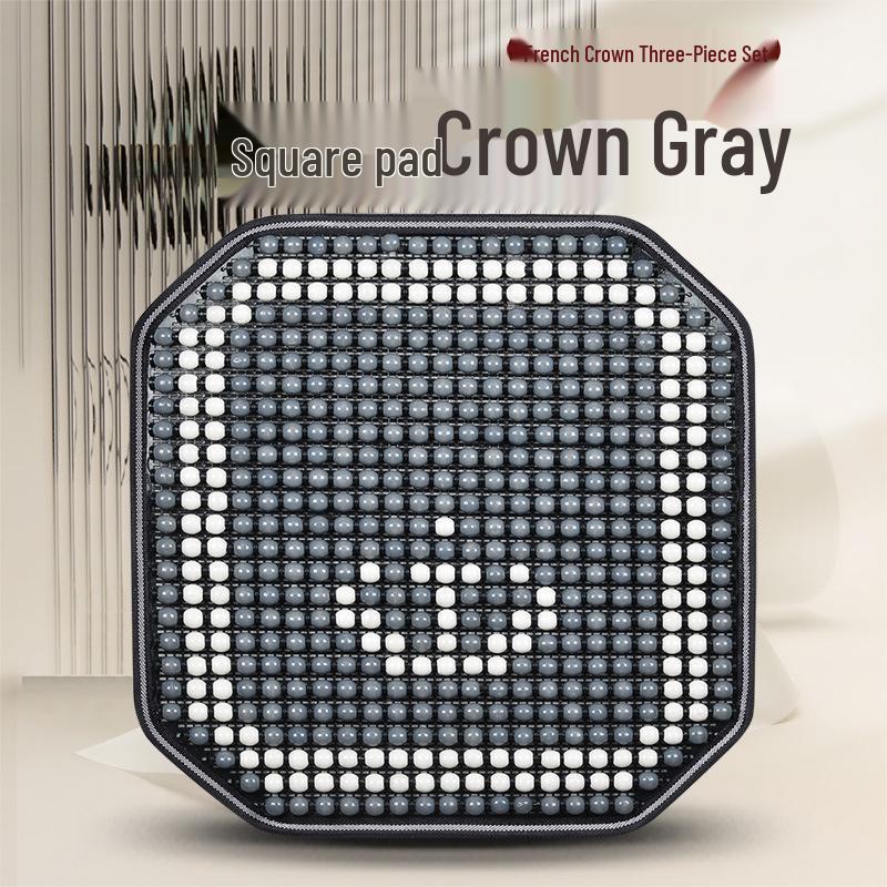 Sommer Bilseteputesett - Pustende, Ventilert, Design med treperler, 3 deler for komfortabel kjøring