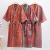 Čistě bavlněný dvouvrstvý gázový župan - Třída A Jaro/Léto, Tenký, Savý, Rychleschnoucí Yukata pro páry