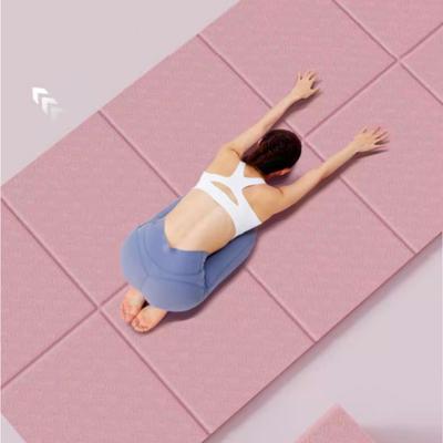 Foldable Yoga Mat Extra Thick TPE Exercise Mat Portable Travel Non-Slip Men Women Home Gym Workout Pilates Floor Pad