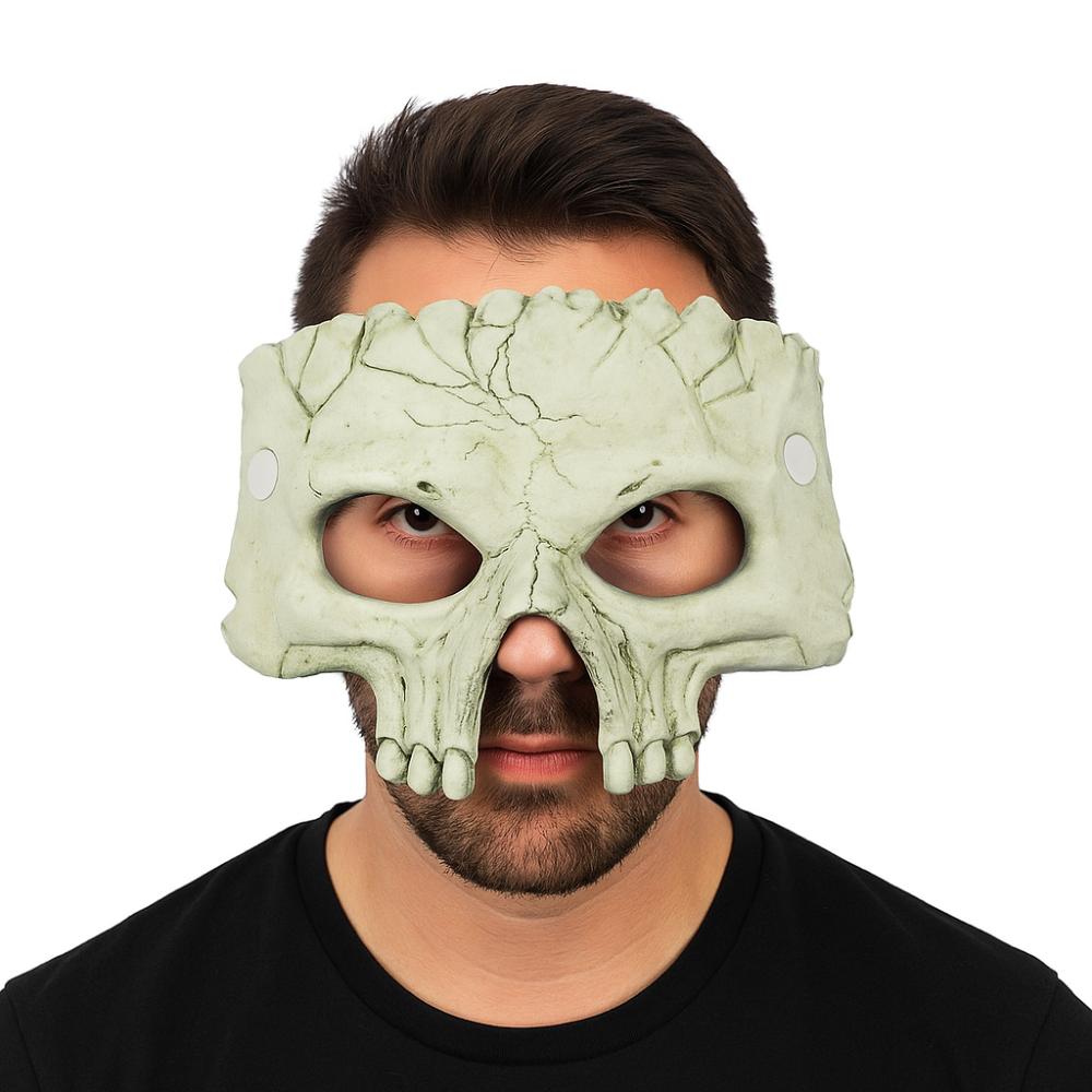 Party Props Halloween Mask Half Face Skeleton Mask Funny Halloween Skull Mask  Men