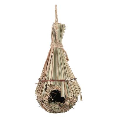 Natural Weeds Bird Nest Handwoven Hanging Parrot Roosting House for Home Garden Decorations