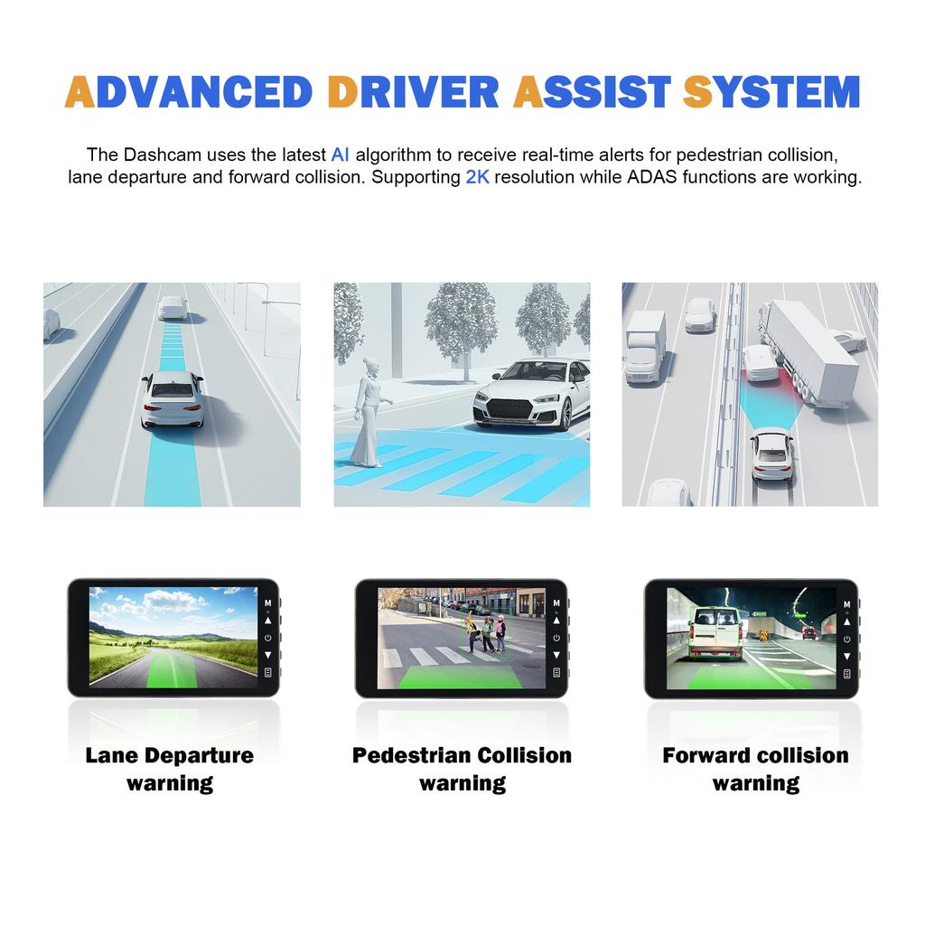 4K High-Definition-Fahrtenrekorder WIFI Drahtlose Mobiltelefonverbindung Auto Dual Lens 4-Zoll-Recorder