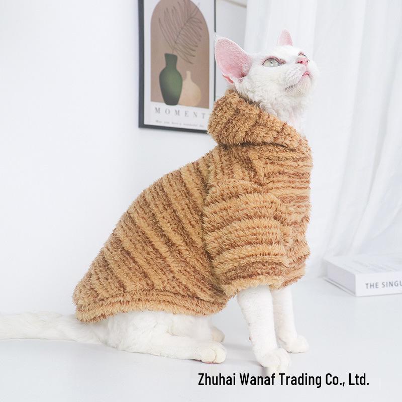 Devon Rex Autumn Winter Fleece Cat Clothes - Comfortable and Warm for Hairless Cats