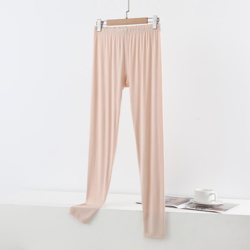Damen Plus Size Schlankmachende High-Waist Modal Leggings - Dünne Neun-Punkt-Hose für Frühling und Herbst