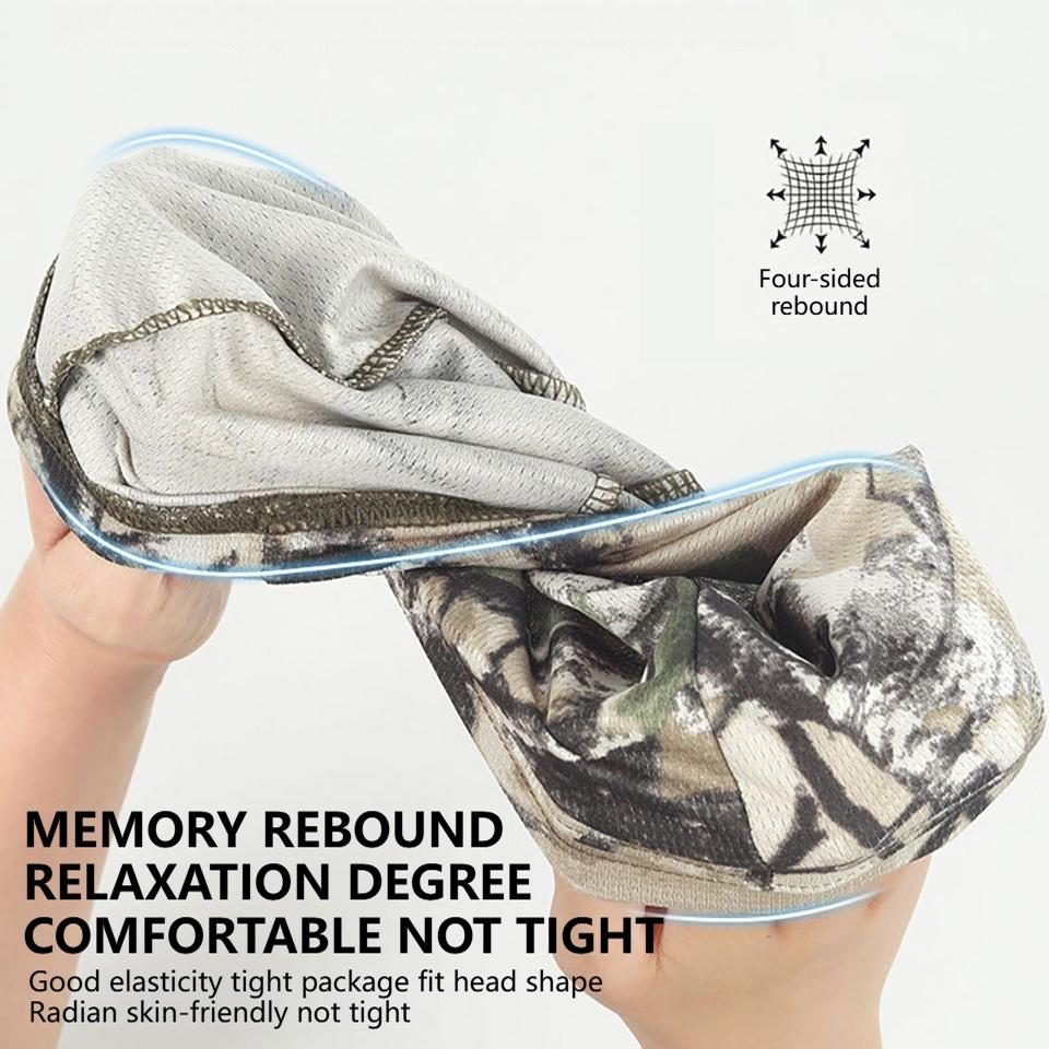 Cycling Hiking Cap Breathable Quick Dry Mesh Camo Print Bike Motorcycle Helmet Liner Sweat Wicking Sports Running Hat