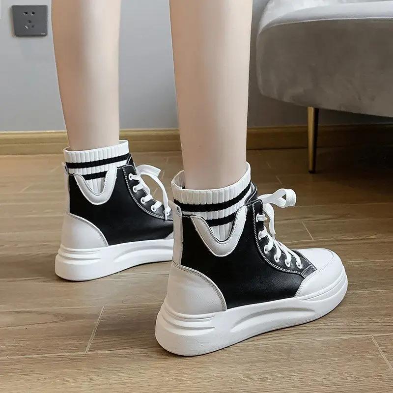 Fashion Booties Chunky High Platform Female Short Shoes Autumn Spring 2024 Designer Luxury Sale Trend Quality New In Women's Ankle Boots