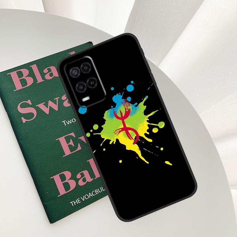 Amazigh Symbol Berber Academy Case For Oppo A54 A74 A94 A54S A57S A15 A16 A17 A52 A72 A76 A96 A58 A78 A98 A77 A5 A9 Cover