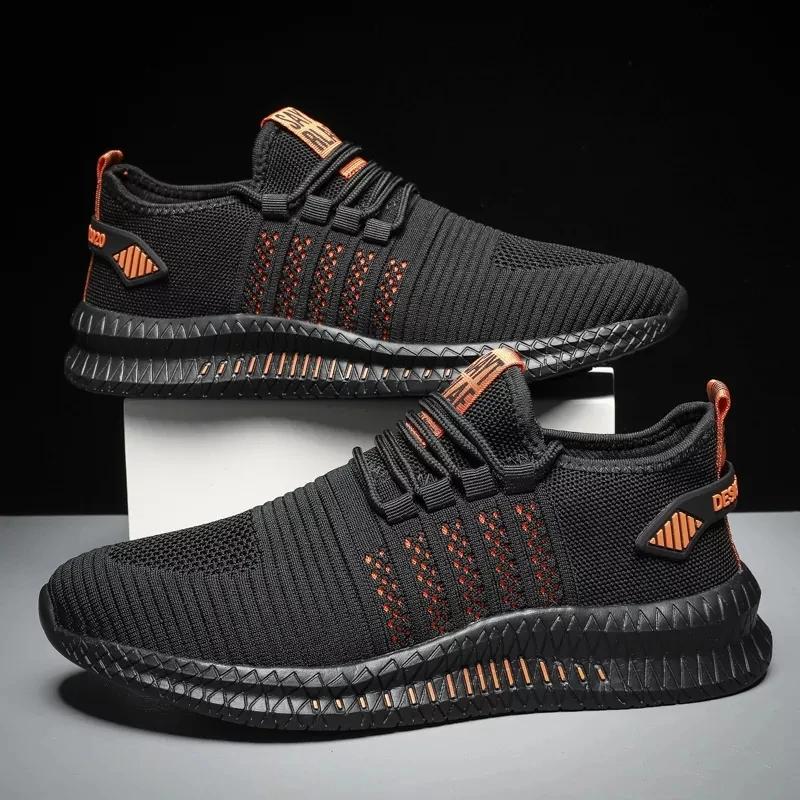 fashion Running Shoes Men Sneakers Breathable Mesh Shoes Lightweight Non Slip Tennis Shoes Men Large Size Casual Loafers Tennis Shoe