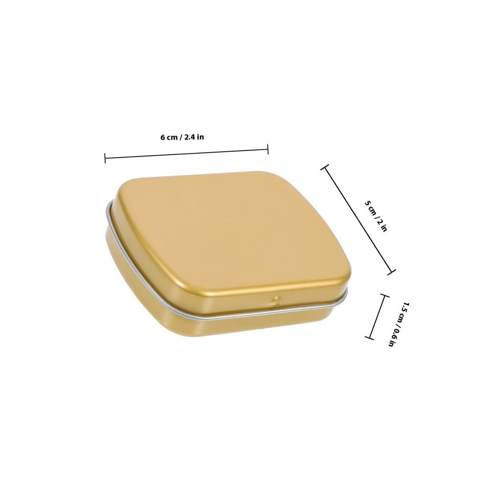 10Pcs Iron Sundries Box Small Tin Container with Lid for Candy Storage Jewelry Craft Supplies Pills Keys Spices Sample
