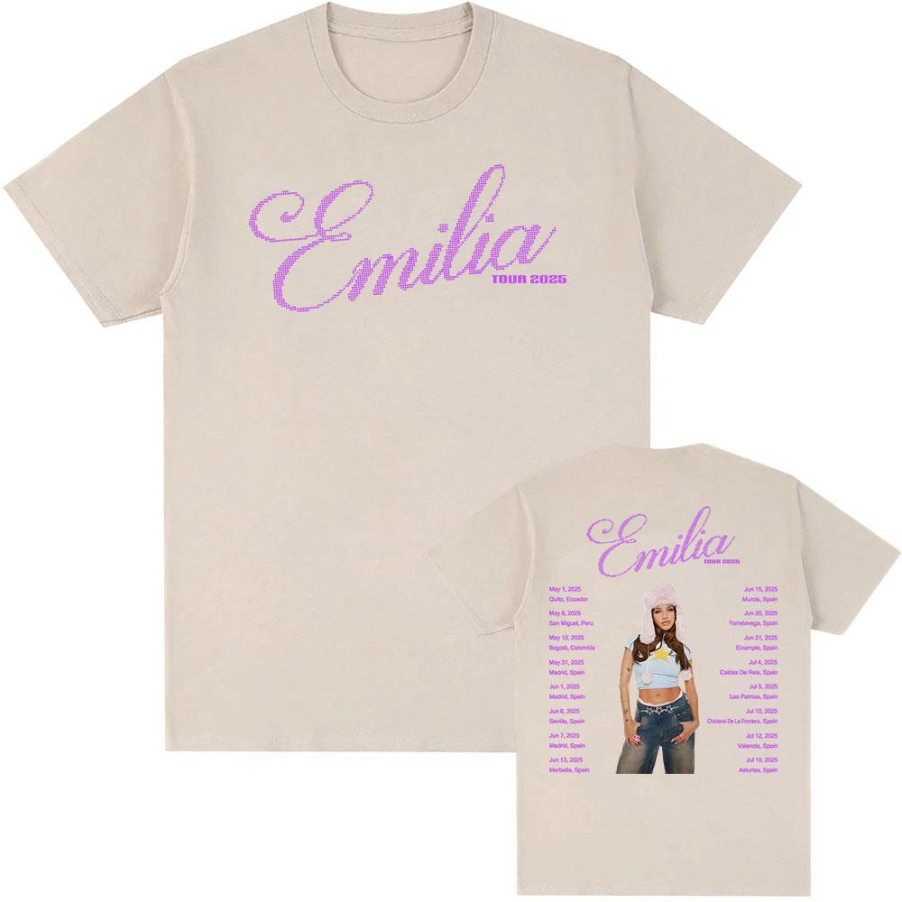 

MP3 Tour 2026 New T-shirt Singer Emilia Mernes Graphic Tshirts Cotton High Quality Summer T Shirt for Men/Women Casual Male Tees 5XL різнокольоровий