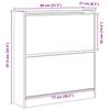 Shoe Cabinet with Shelf Rustic Wood Look 80 x 21 x 87.5 cm Engineered Wood