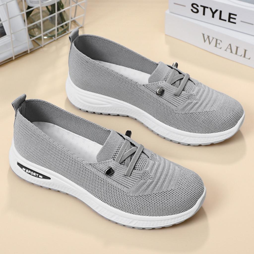 Women's Shoes Soft Sole Not Tired Foot Flat Shoes,Shallow Mouth Flying Weave Shoes Cloth Shoes