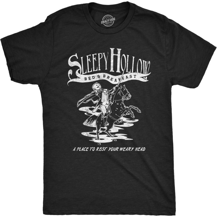 

Mens Sleepy Hollow Bed and Breakfast T Shirt Funny Halloween Spooky Hotel Inn Joke Tee for Guys XXXXXL чорний