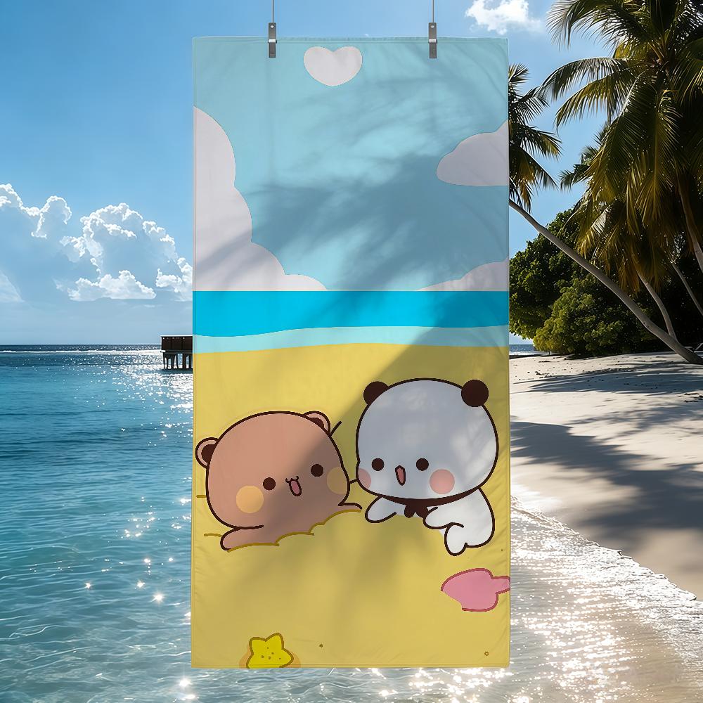 

Cartoon Bubu Dudu cute Towel Quick Drying Beach Towels Are Suitable For Swimming Pools Camping Yoga And The Gym W30*H60(CM)