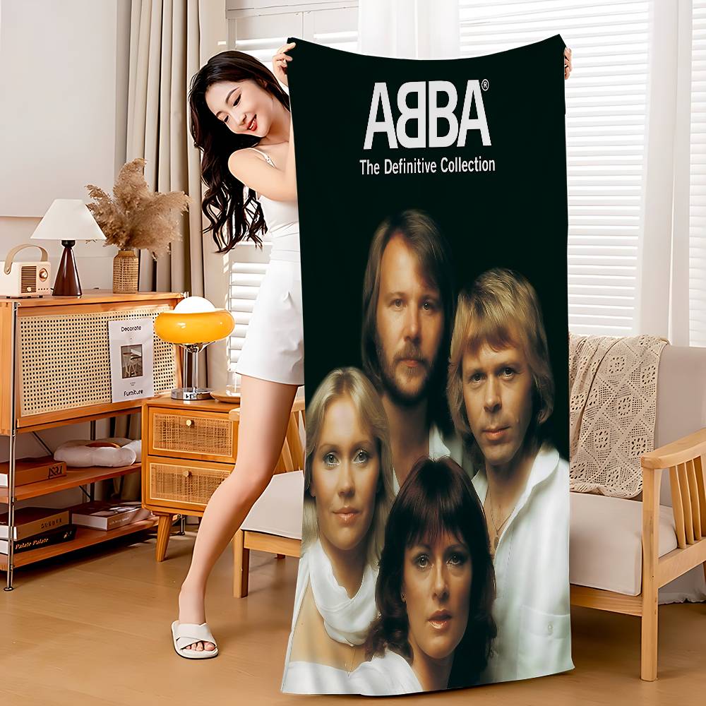 A-Abba-Band Microfiber Beach Towel Absorbent Quick Dry Soft Yoga Swimming Resort Mountain Climbing Towel