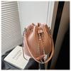 Niche Spring and Summer New Trendy Chain Small Fold Portable Bucket Bag Fashionable Shoulder Messenger Women's Bag