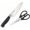 Tamahashi La Bettola Santoku Knife & Kitchen Scissors LB-254 Black