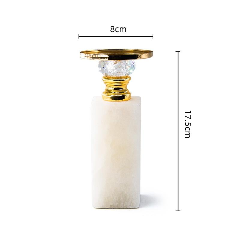 Marble Candle Holder Metallic Gold Candlestick Desktop Accessories Candelabrum Candle Stick Holder Wedding Decorations