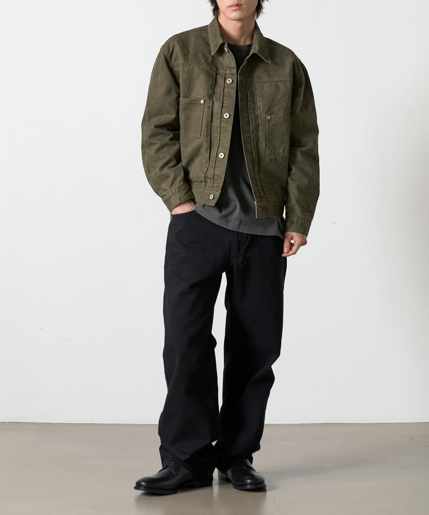 DENMADE Den768 Raw Routine Wide Chino (Black)