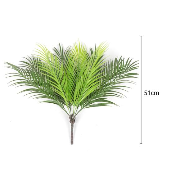 1 Bouquet Artificial Plastic Iron Leaf Green Plant Wall Home Office Shop Decor