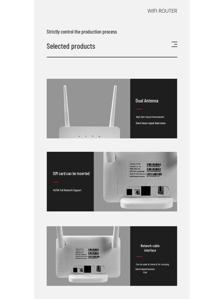 Temu 4G Portable WiFi Router: Hot-Selling, Card-Insertable, Mobile Home Broadband Solution