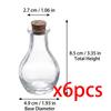 Glass Wishing Bottle with Cork Stopper Vase Shape Little Clear Glass Jars for Dried flowers Plant Seeds Beads Candy Storage 55ml