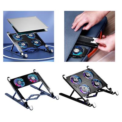 Portable Laptop Cooling Pad Radiators Stand with 7 Adjustable Height Keep Your Notebook Cool and Stable Performances