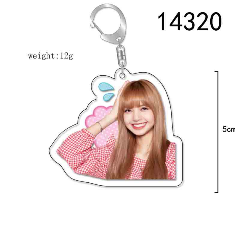 BLACKPINK Acrylic Double-Sided Keychain: Lisa, Jisoo, Jennie, Rosé