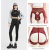 "Free Shipping: Velvet Barbie Bandage Pants - Autumn/Winter Warmth with Shaping Shark Design"