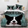 Cartoon Dog King Queen Duvet Cover Lovely Illustrated Pet Puppy Bedding Set  Animal Quilt Cover 2/3pcs Polyester Comforter Cover