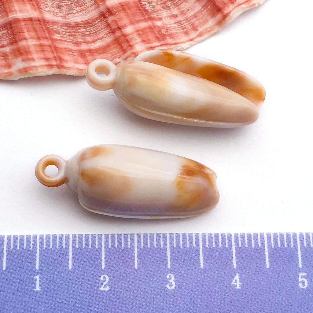 Gold-Plated Natural Shell Conch Pendant for DIY Necklace, Earrings, Wind Chime, or Hanging Ornament.