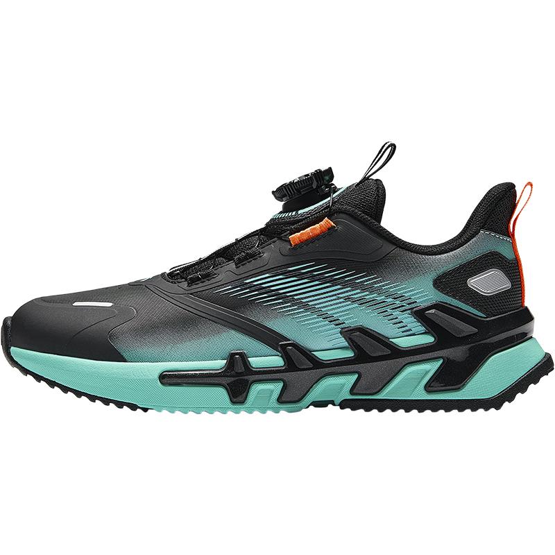 

Anta Детские универсальные легкие кроссовки с низким верхом из синтетической кожи, амортизирующие, детские кроссовки, черно-зеленые A12435532N-2 37