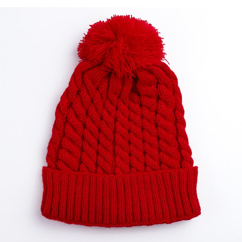 Cute Winter Custom Kids Beanie Hat High Quality Fashion Promotional Custom Embroidery Knitted Hat Solid Color Beanie Hat Style 4