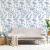 Simple Blue Floral Wallpaper For Bedroom Cute Wall Stickers Self-Adhesive Pvc Waterproof Removable Wallpaper Home Decoration