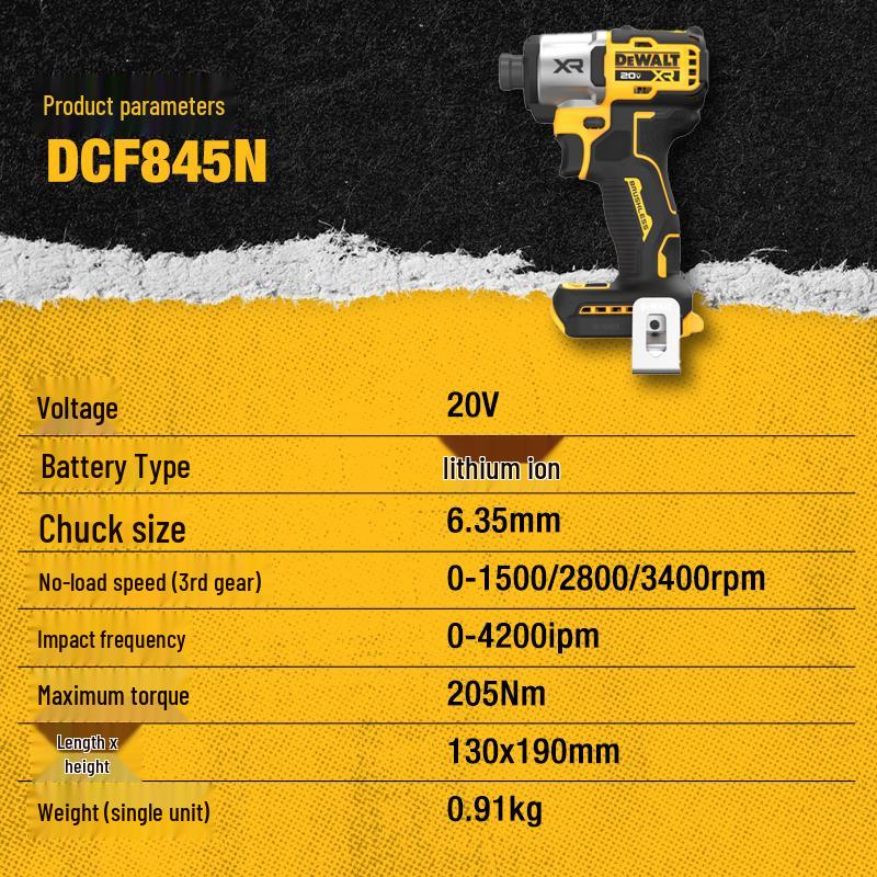 DEWALT 20V Brushless Cordless Impact Driver Drill CN Plug (adapter Included)