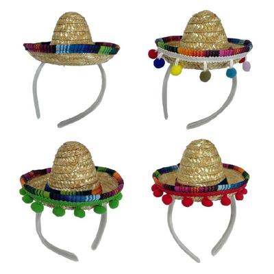 Gesichtwaschen Stirnbänder Weben Sombrero Hut Form Stirnband Frau Spa Make-up Haarband Make-up Fotos Machen Kopfschmuck