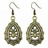 Gothic Spider Charm Dangle Earrings Halloween Horror Arachnid Drop Earrings Dark Punk Goth Jewelry