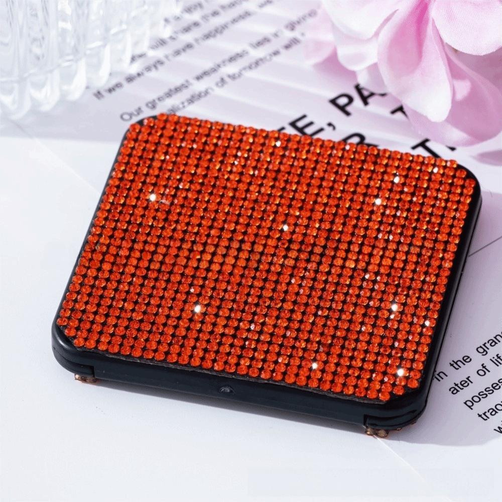 Foldable Design Pocket Mirror Lightweight Foldable Mirror Sparkling Square Mirror  Vanity Table Use