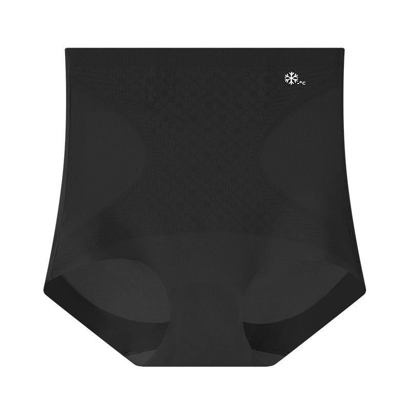 Damskie poporodowe majtki bezszwowe z wysokim stanem i kontrolą brzucha - Oddychające, wygodne szorty chłopięce na lato