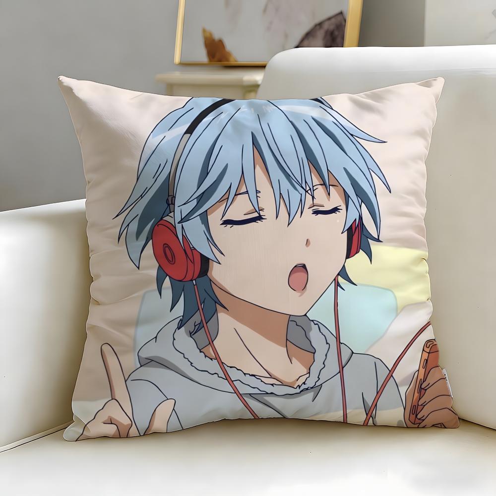 music anime Fuuka Cushion Cover Soft  EasyWash Pillow Case  Versatile for Couch Bed Travel and Office
