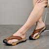 Fashion Fashion Sandals Summer Men's Flip Flops New Outdoor Toe Sandals Indoor Non Slip Casual Classic Leather Beach Slippers 38-46