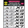 Suitable for BMW X1 X2 X3 X4 X5 X6 X7 F49 U12 F39 G08 G18 F15 F25 F26 G01 G02 G05 G06 G07  and Tail Letters Silver Black