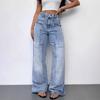 QICED Women's Fashion Casual Solid Color Print Pants & Capris